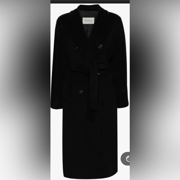 Max mara Madame 1010801 coat black sz USA 10/ IT 46 - Picture 1 of 8